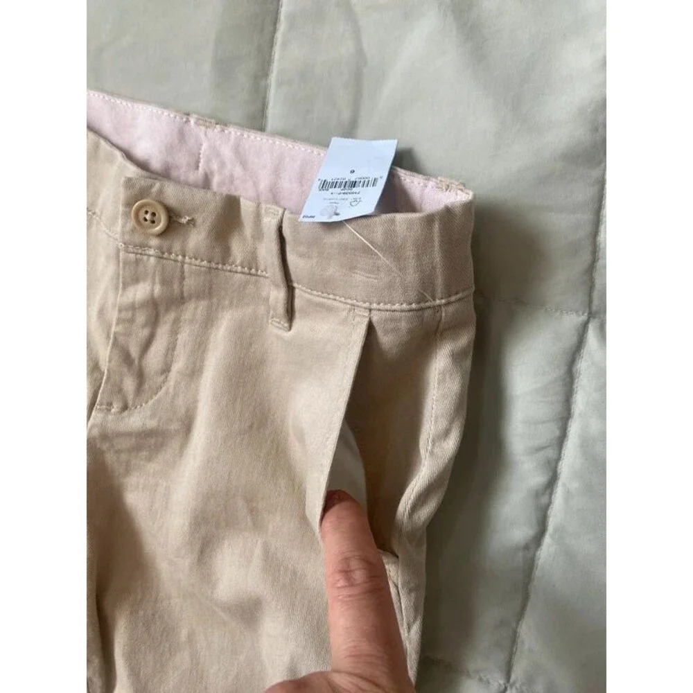 Gap Kids Beige Khaki Chino Shorts Size 6 NWT Adjustable Waist Organic Cotton